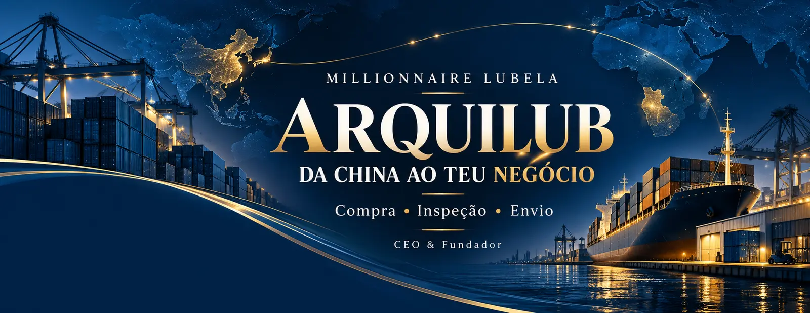 Ligação comercial entre a China e Angola através da ARQUILUB